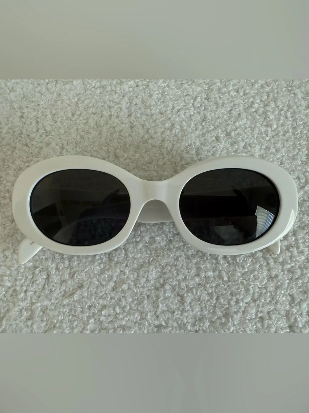 Celine Triomphe Sunglasses in White and Gold